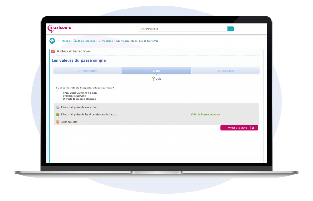 exercice video maxicours